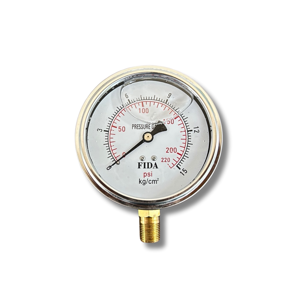 Pressure Gauge FIDA เกจวัดแรงดัน psi kg/cm² สำหรับงานอุตสาหกรรม