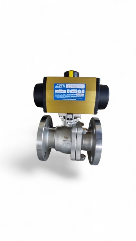 Ball Valve with Pneumatic Actuator Sirca วาล์วบอลหัวขับลม สแตนเลส เกรดอุตสาหกรรม