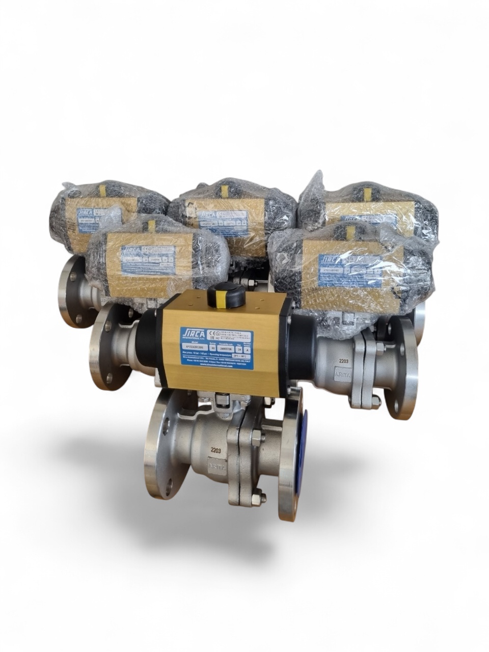 Ball Valve with Pneumatic Actuator Sirca วาล์วบอลหัวขับลม สแตนเลสคุณภาพสูง