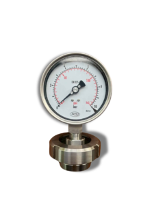 เกจวัดแรงดัน Diaphragm Seal NITTO มาตรฐาน EN 837-1 ช่วงแรงดัน 0-10 bar สำหรับอุตสาหกรรมอาหารและเคมี
