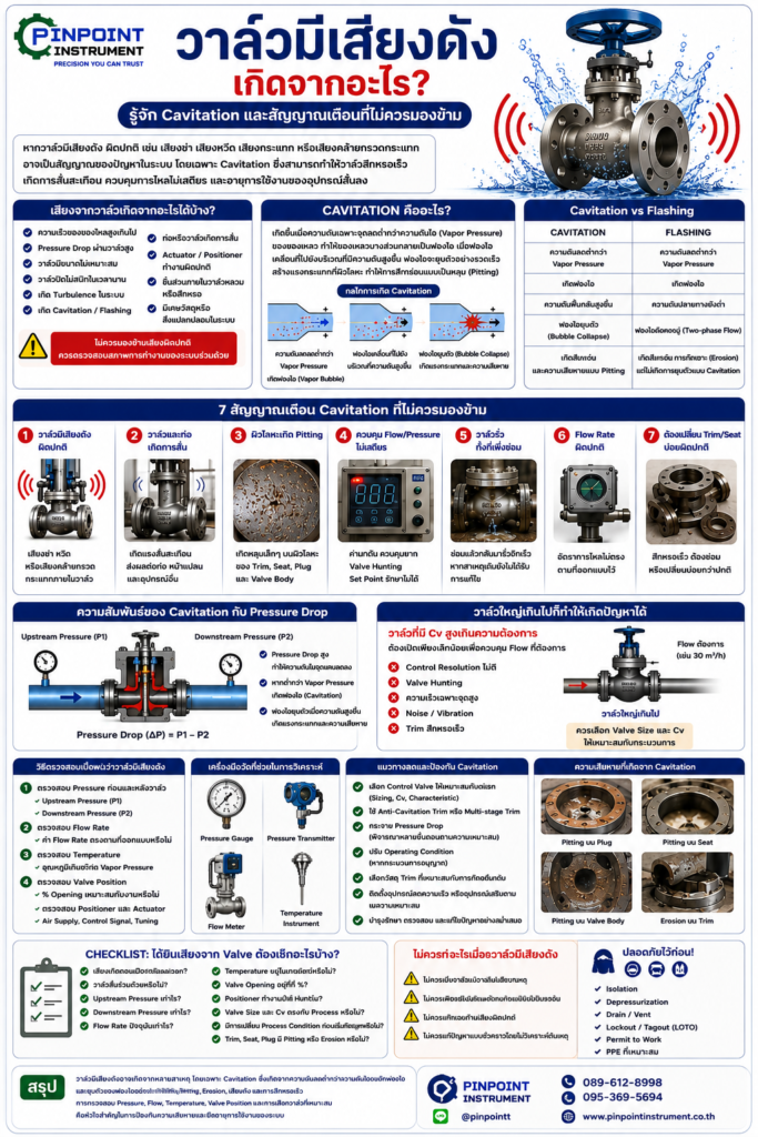 วาล์วมีเสียงดัง เกิดจากอะไร รู้จัก Cavitation และสัญญาณเตือนที่ไม่ควรมองข้าม